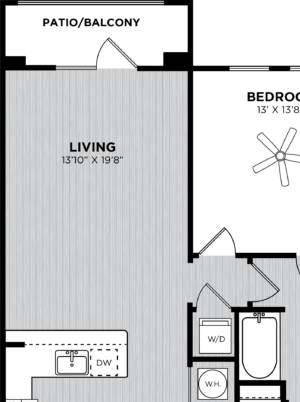 One Bedroom with 1 attached bathroon
